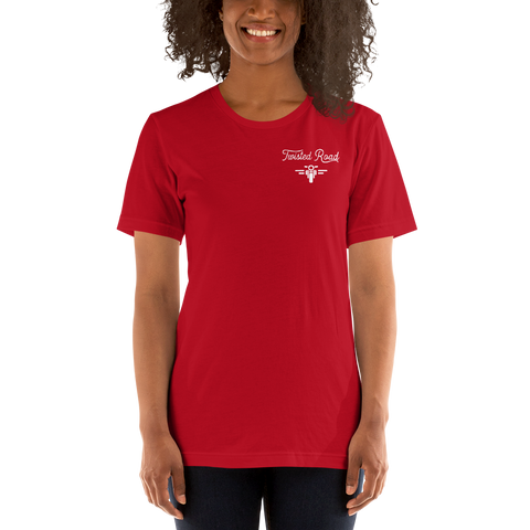Red Women's Short-Sleeve Brand T-Shirt